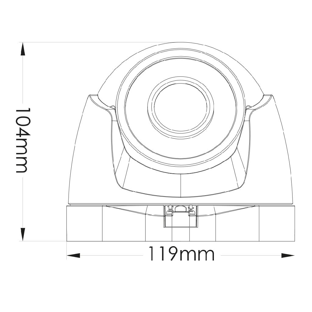 Camera-AHD Pro Series, Dome metal, IR (3pcs Array), lente de 2.8-12mm, 1/3 Sensor, 2.0MP blanco