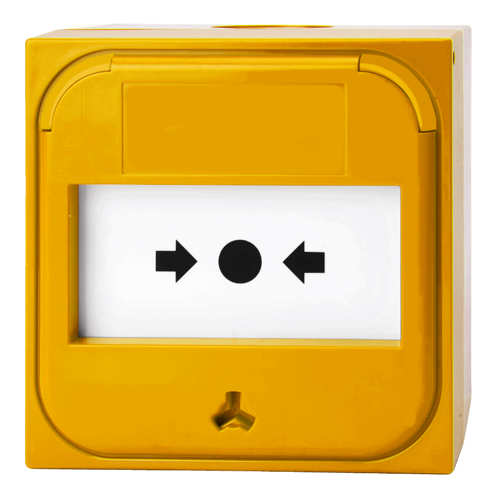 Pulsador manual inteligente convencional 0Ω. Color amarillo