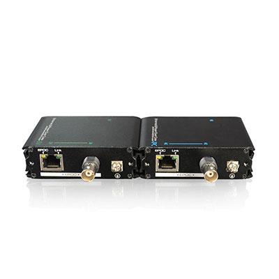 Kit Transmisor-Receptor POE+LAN hasta 500m con Coaxial y 400m por UTP (Soporta alimentacion PoE)