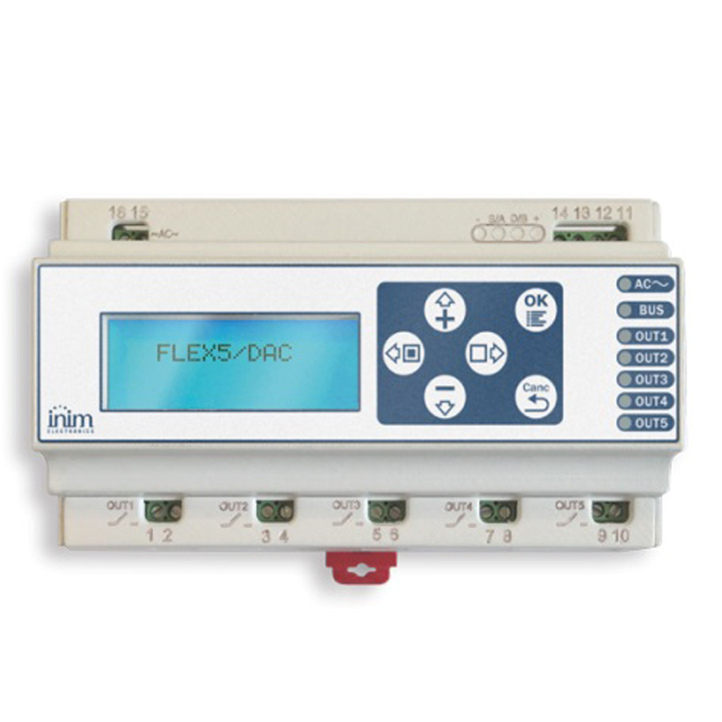[FLEX5-DAC] Módulo expansor de salidas 230V. Permite controlar cargas domésticas. Regulación de intensidad