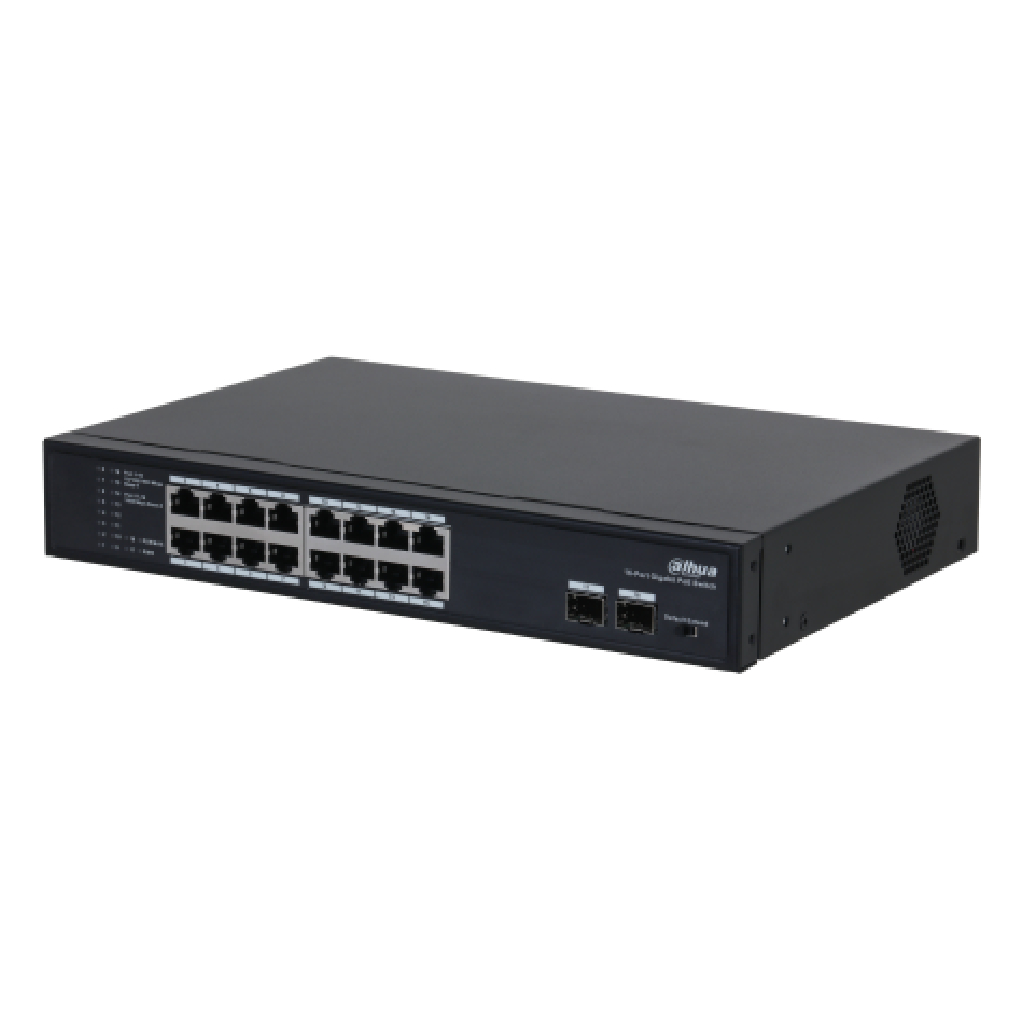 [PFS3218-16GT-135] Switch PoE 16 puertos Gigabit + 2 Uplink Gigabit SFP 135W No_Manejable Layer2