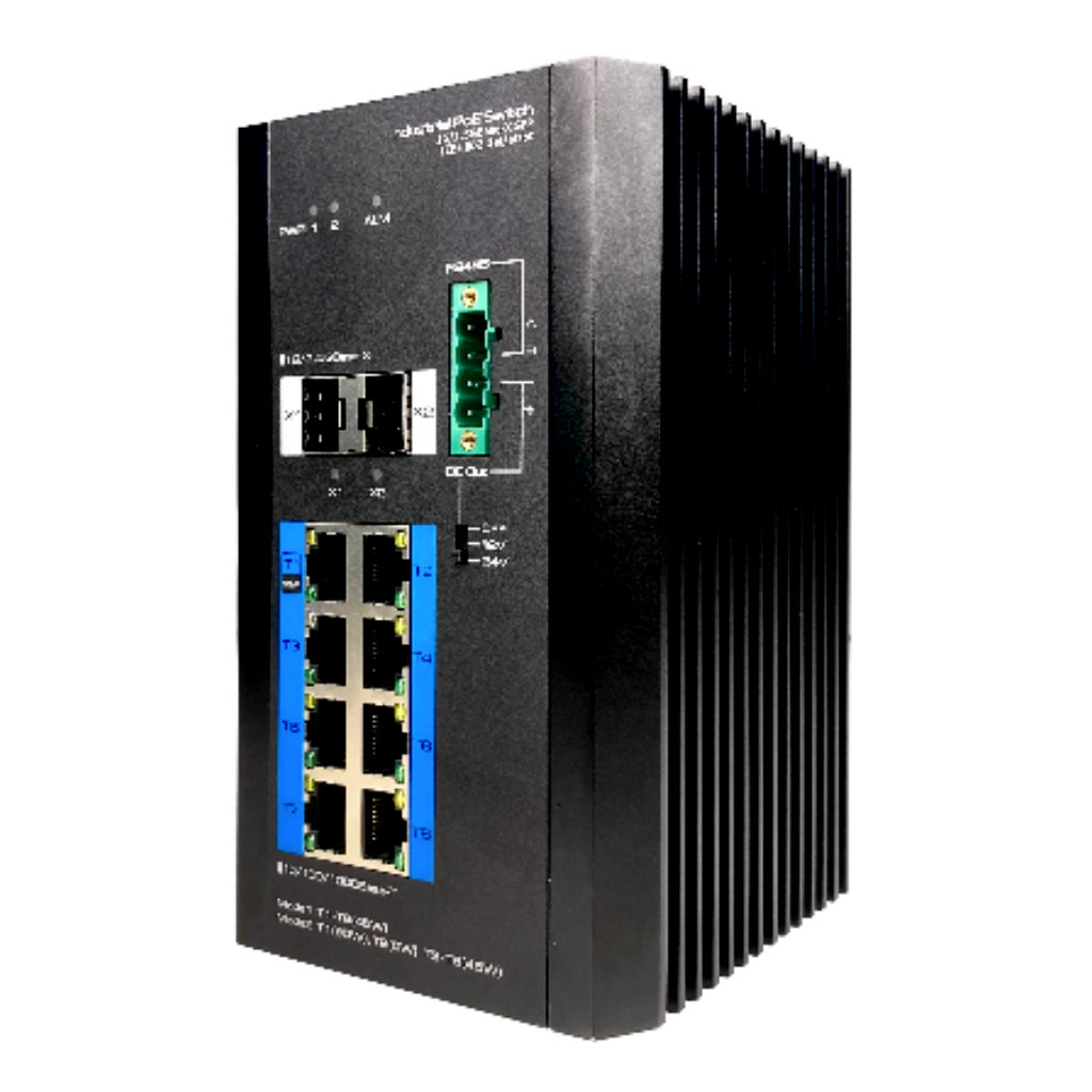 [UTP7310S-PSD240-W] Switch PoE++ 4 puertos Gigabit + 1RJ45 Uplink Gigabit + 1SFP Uplink Gigabit 802.3af/at/bt 6KV DC12V-57V(amplia gama)