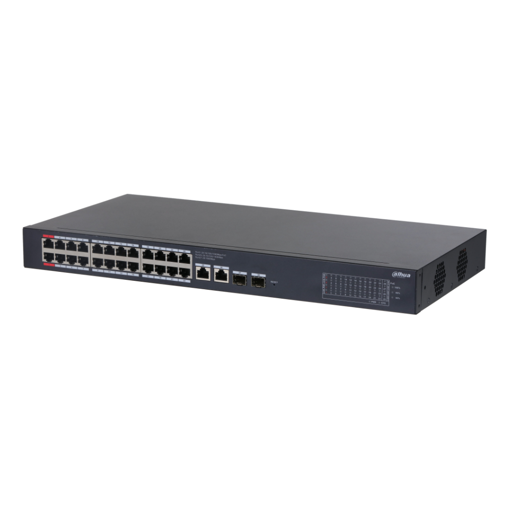 [CS4228-24GT-375] Switch PoE 24 puertos Gigabit + 2 Uplink Gigabit RJ45 + 2SFP Gigabit 375W Manejable en Cloud Layer2