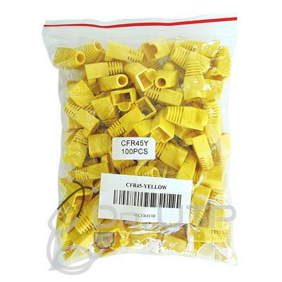 [CFR45-YELLOW] Capuchon jaune pour connecteur RJ45 en sachet 100 unités