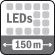 2 LEDs + 8 Ultra LEDs IR (Hasta 150m)